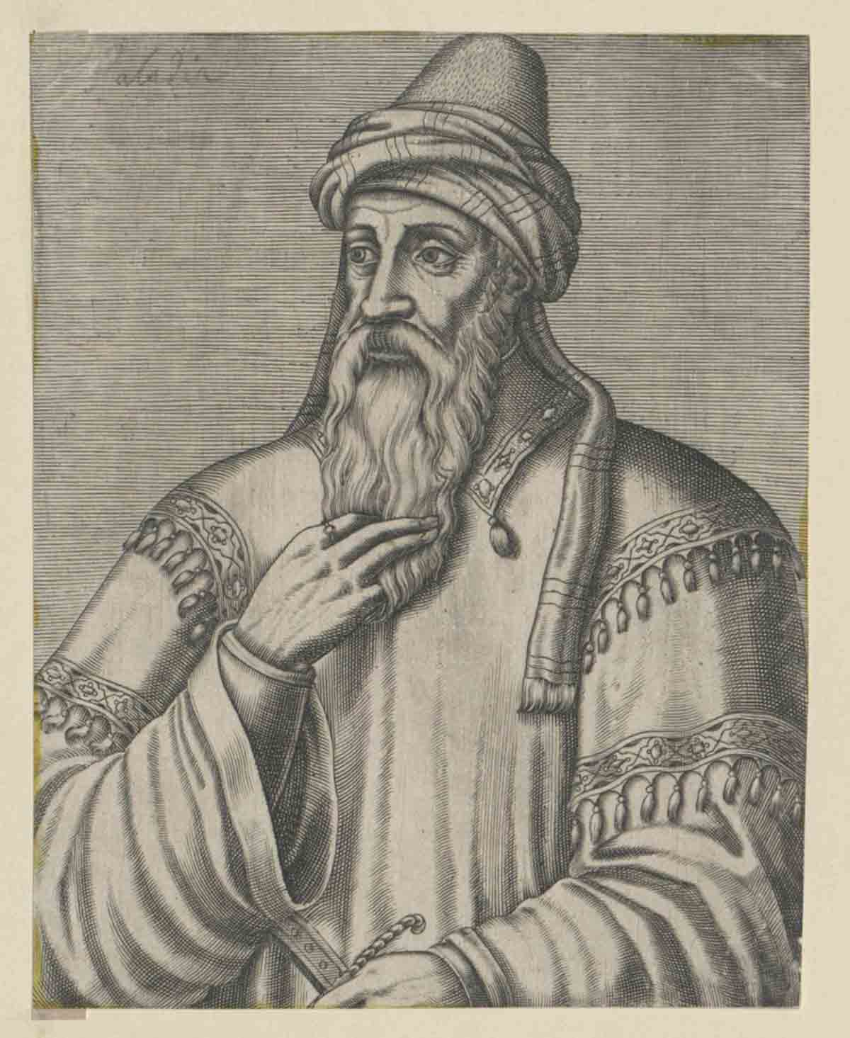 A portrait of Saladin, Sultan of Egypt, Syria, Yemen and Palestine.