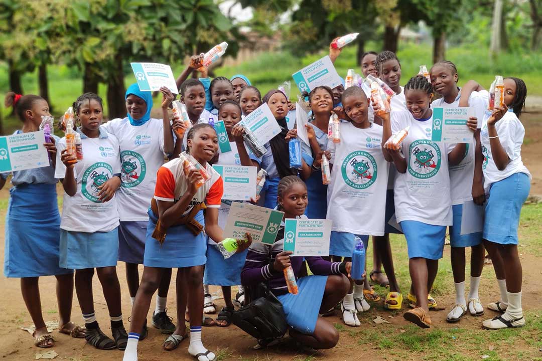 Health champions in a secondary school in Abuja. Photo credit: DRASA