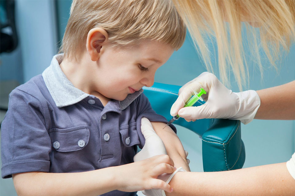 Child receives measles vaccination. Credit: The Conversation